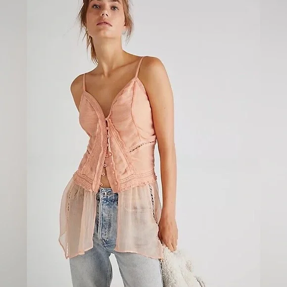 Free People Leah Chiffon Women's Tunic Size S - Picture 1 of 10